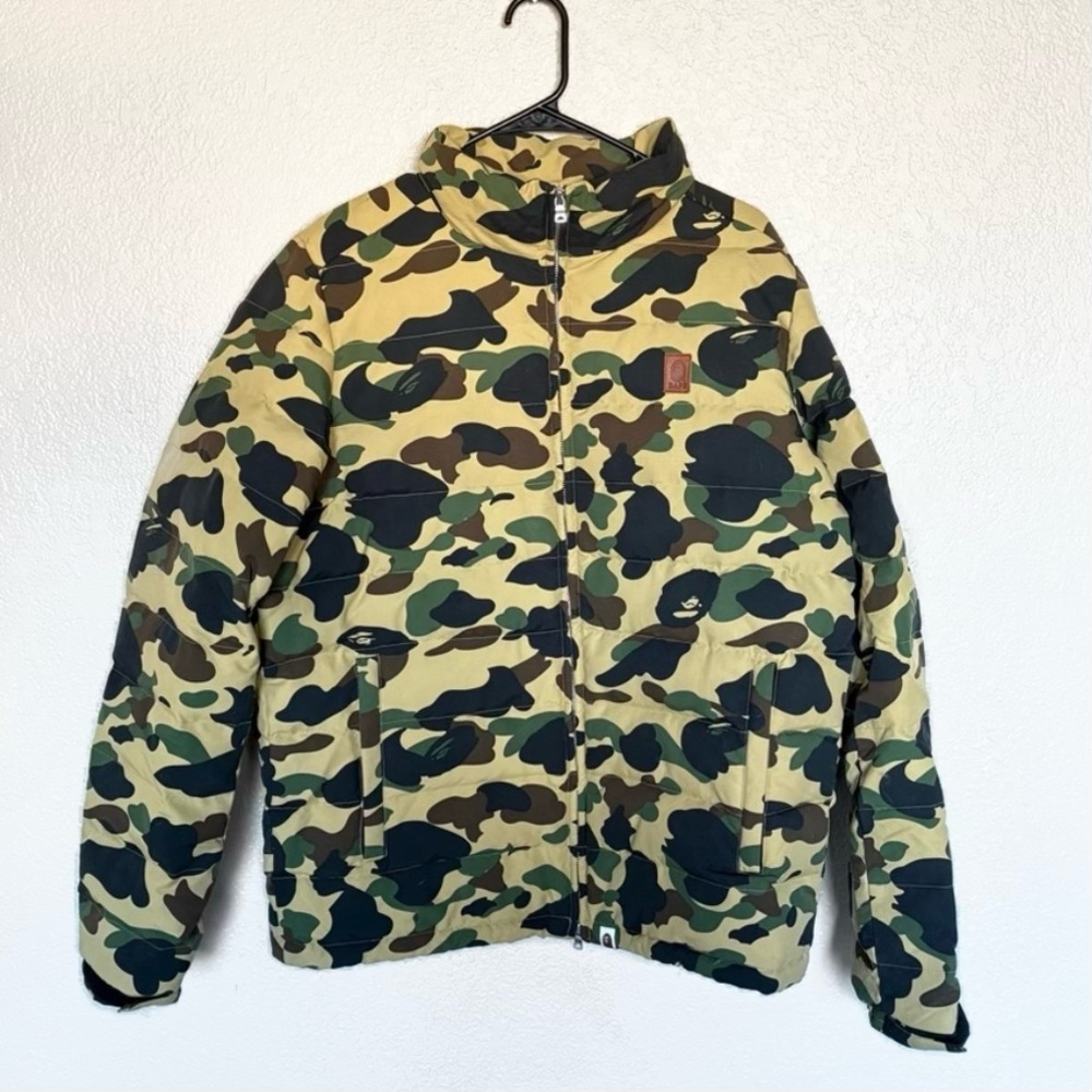 BAPE Camo Down Puffer Canvas Jacket